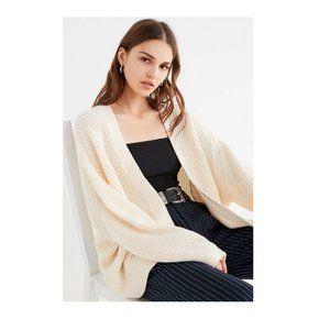 Urban Outfitters BDG Charlie Dolman Cardigan Cream Size S